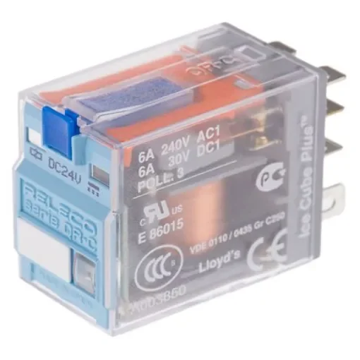 Releco PCB Mount Power Relay, 24V dc Coil, 6A Switching Current, DPDT - C7-T21X / DC 24 V product image