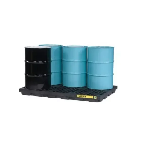 Justrite Polyethylene Drum Pallet for Spill Control, 73g Capacity - JEN28659BL product image