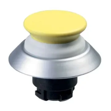 Schmersal NDTP30GB Series Yellow Illuminated Momentary Push Button, 22.3mm Cutout, IP67, IP69K - 103005361 product image