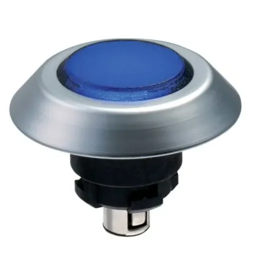Schmersal NMLBL Series Blue Illuminated Momentary Push Button, 22.3mm Cutout, IP67, IP69K - 101174519 product image