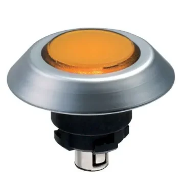 Schmersal NMLGB Series Yellow Illuminated Momentary Push Button, 22.3mm Cutout, IP67, IP69K - 101174520 product image