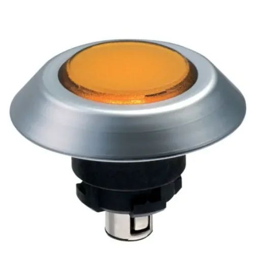 Schmersal NMLGB Series Yellow Illuminated Momentary Push Button, 22.3mm Cutout, IP67, IP69K - 101174520 product image