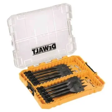 DeWALT 9-Piece Flat Wood Drill Bit Set for Wood, 32mm Max, 12mm Min, High Speed Steel Bits - DT70751-QZ product image