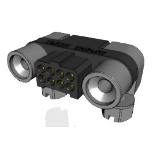 Amphenol Socapex MHDAS Series Right Angle PCB Mount PCB Header, 8 Contact(s), 1.27mm Pitch, 2 Row(s), Shrouded - MHDAS2M008YCE51 product image