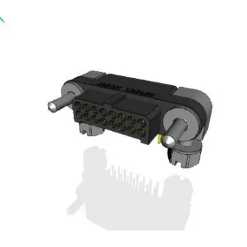Amphenol Socapex MHDAS Series Right Angle PCB Mount PCB Header, 16 Contact(s), 1.27mm Pitch, 2 Row(s), Shrouded - MHDAS2M016YCE11 product image