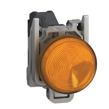 Schneider Electric, XB4BVBM5, Fixed Orange LED Pilot Light, 22mm Cutout, IP65, Round, 240V - XB4BVBM5GEX product image