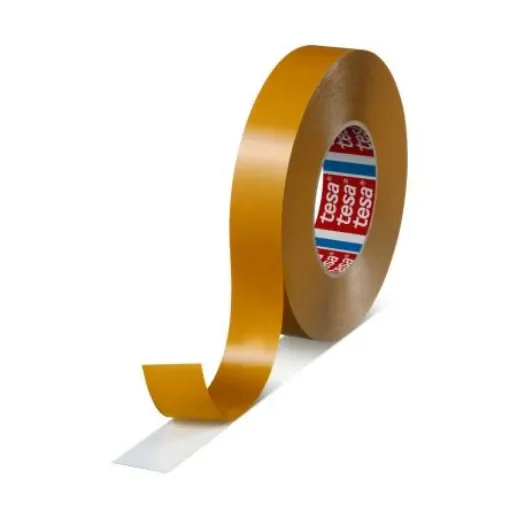 Tesa 04970-00152-00 White Double Sided Tape, 0.225mm Thick, 16.6 N/cm, PVC Film Backing product image