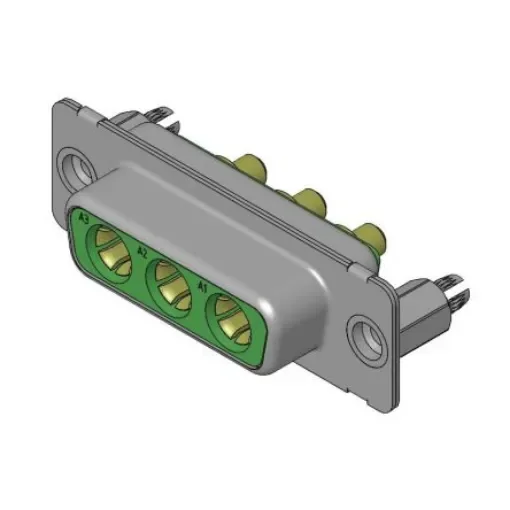 FCT from Molex 173107 3 Way D-sub Connector Socket, 6.86mm Pitch, with 4-40 Screw Locks - FM3W3S-1410 / 1731071940 product image