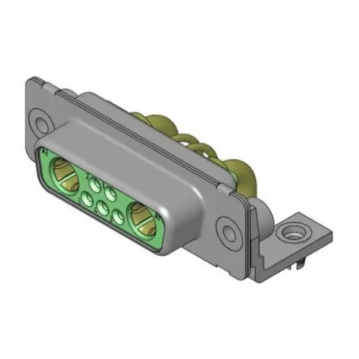 FCT from Molex 173107 7 Way Right Angle D-sub Connector Socket, 2.54mm Pitch, with 4-40 Screw Locks - FM7W2S5-1343 / 1731070509 product image