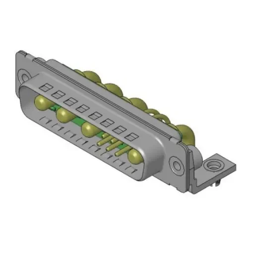 FCT from Molex 173107 9 Way Right Angle D-sub Connector Socket, 2.54mm Pitch, with 4-40 Screw Locks - FM9W4P5-1343 / 1731071938 product image