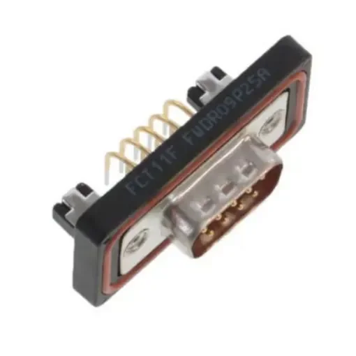 FCT from Molex 172704 9 Way Right Angle Through Hole D-sub Connector Plug, 2.84mm Pitch, with 4-40 Screw Locks - FWDR09P25A / 1727040058 product image