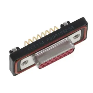 FCT from Molex 172704 15 Way Right Angle Through Hole D-sub Connector Socket, 2.84mm Pitch, with 4-40 Screw Locks - FWDR15S25A / 1727040201 product image