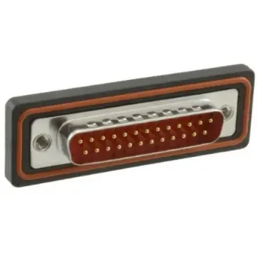 FCT from Molex 172704 25 Way Panel Mount D-sub Connector Plug, 2.84mm Pitch, with 4-40 Screw Locks - FWDR25PA / 1727040047 product image