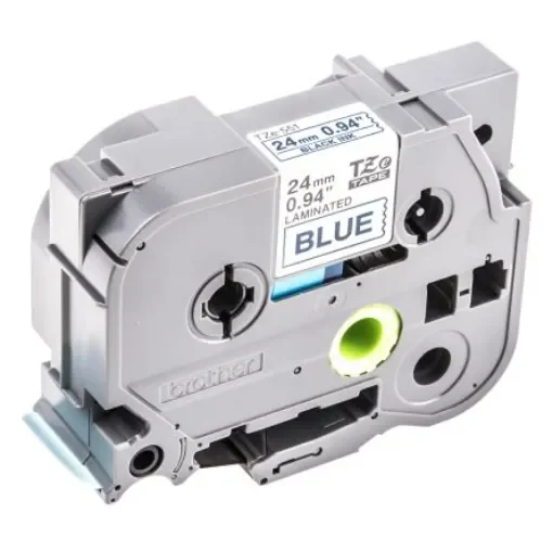 Brother Black on Blue Label Printer Tape, 8 m Length, 24 mm Width - TZe-551 product image