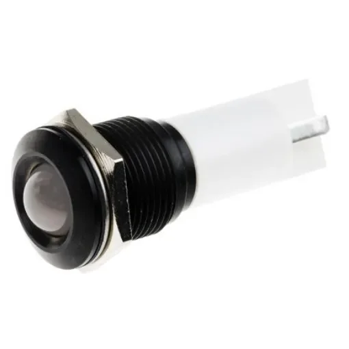 RS PRO White Panel Mount Indicator, 115 V dc, 230V ac, 16mm Mounting Hole Size, Solder Tab Termination - 207725 product image