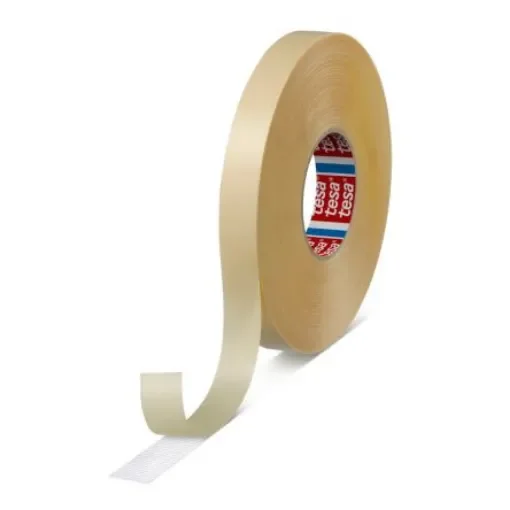 Tesa 04934-00012-00 White Double Sided Tape, 0.2mm Thick, 24 N/cm, Fabric Backing product image