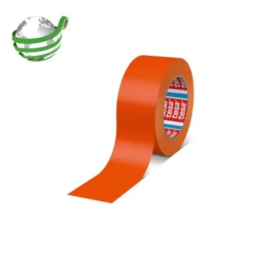 Tesa 4671 Orange Acrylic Coating Rubber Gaffa Duct Tape, 50mm x 25m, 0.28mm Thick - 04671-00067-10 product image