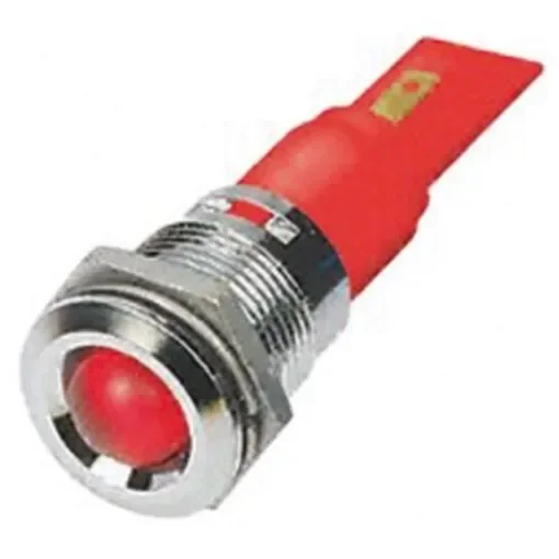 RS PRO Red Panel Mount Indicator, 110V ac, 22mm Mounting Hole Size, Solder Tab Termination - 208043 product image