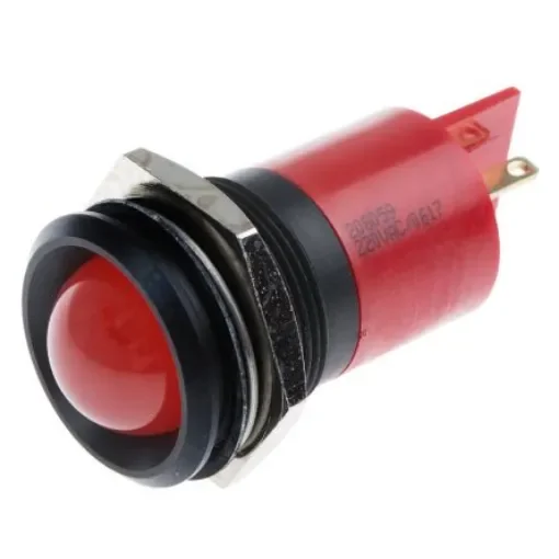 RS PRO Red Panel Mount Indicator, 230V ac, 22mm Mounting Hole Size - 208059 product image
