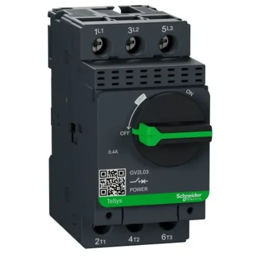 Schneider Electric 0.4 A TeSys Motor Protection Circuit Breaker, 690 V AC 50/60 Hz - GV2L03 product image