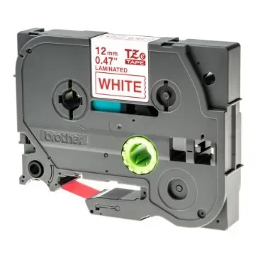 Brother Red on White Label Printer Tape, 8 m Length, 12 mm Width - TZe-232 product image