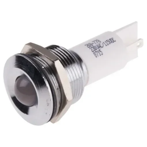 RS PRO White Panel Mount Indicator, 130 V dc, 230V ac, 19mm Mounting Hole Size - 208778 product image