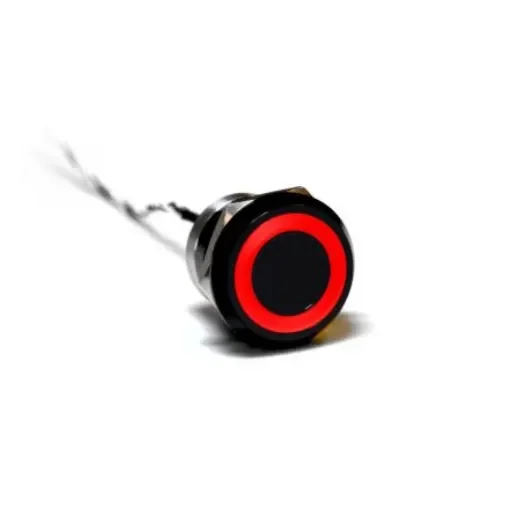 Bulgin Capacitive Switch Latching NO,Illuminated, Green, Red, IP68, IP69K Black Anodised - MC25LOBGR product image