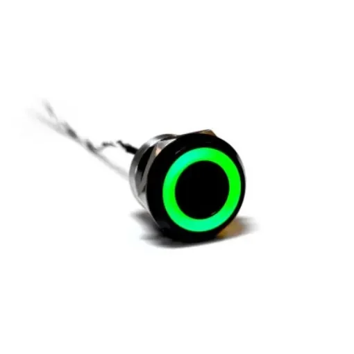 Bulgin Capacitive Switch Latching NO,Illuminated, Green, Red, IP68, IP69K Black Anodised - MC25LOBRG product image