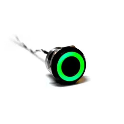 Bulgin Capacitive Switch Momentary NC,Illuminated, Green, Red, IP68, IP69K Black Anodised - MC25MCBRG product image