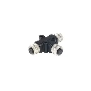 Bulgin Tee Female Pole M12 Socket to 5 Pole M12 Socket Adapter - PXPPVC12TSFF05AFBBFB product image