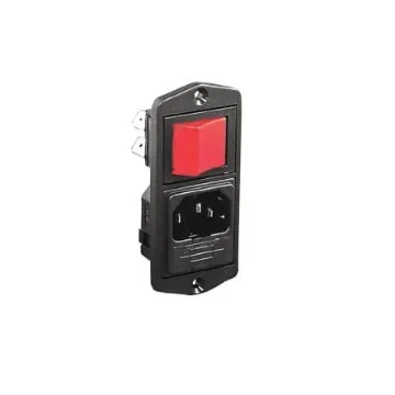 Bulgin C14 Panel Mount IEC Connector Socket, Plug, 10A, 250 V, Fuse Size 5 X 20mm - BVA15/Z0000/77 product image