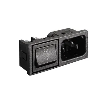 Bulgin Snap-In IEC Connector Male, 10A, 250 V, Fuse Size 5 x 20mm - BZM27/Z0000/57C product image