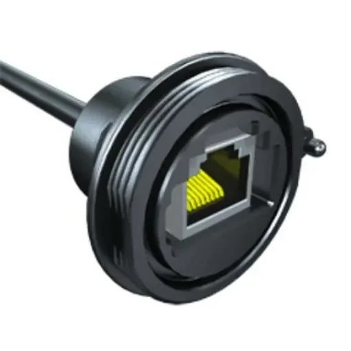 Samtec SCRES Series Female to Female Ethernet Connector, Panel Mount, Cat5e 1 Port - SCRES-G-00.50-D-C5E product image