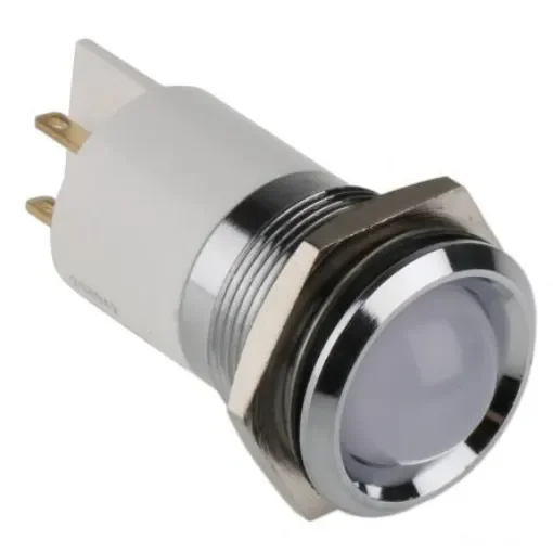 RS PRO Green, Red, Yellow Panel Mount Indicator, 24V dc, 22mm Mounting Hole Size, Solder Tab Termination - 208942 product image