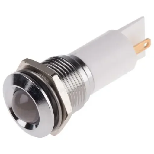 RS PRO White Panel Mount Indicator, 130V ac, 16mm Mounting Hole Size, Solder Tab Termination - 208986 product image