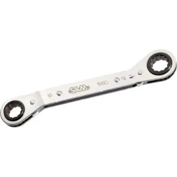 SAM 105-C Series Ratchet Ring Spanner, 16 x 18mm, Metric, Double Ended, 203 mm Overall - 105-C-16X18 product image