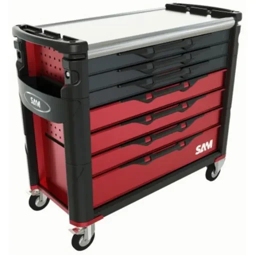 SAM 7 Drawer Stainless Steel Wheeled Tool Trolley - 417-AXL product image