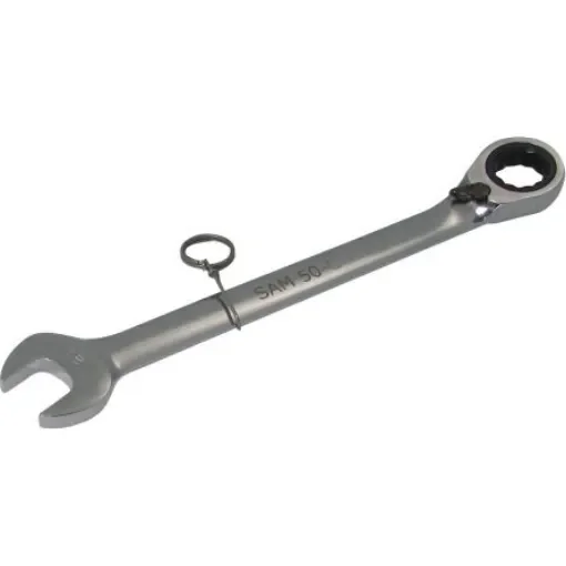 SAM 50-C Series Combination Ratchet Spanner, 8mm, Metric, Double Ended, 139.9 mm Overall - 50-C-8-FME product image