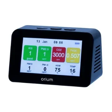 Orium Quaelis 34 Air Quality Meter for CO2, Humidity, Particulate Matter, Temperature, TVOC, +50°C Max, 90%RH Max - 23658 product image