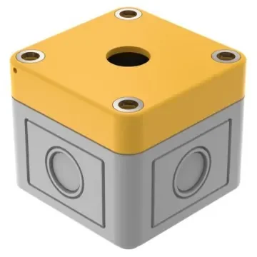 EAO Grey/Yellow Plastic 61 Enclosure - 1 Hole - 61-9480.5 product image