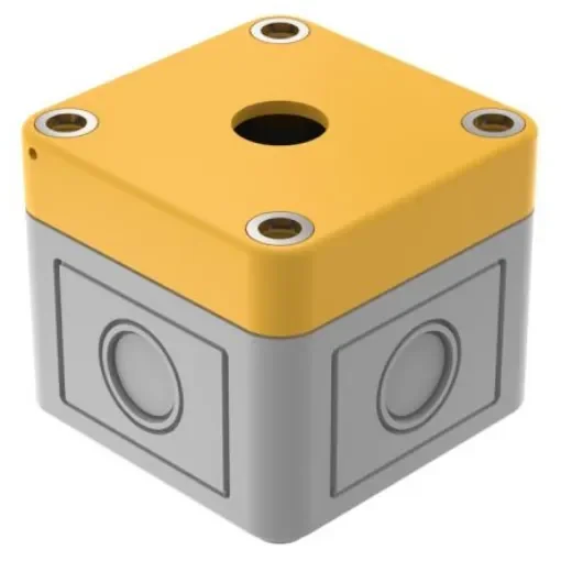 EAO Grey/Yellow Plastic 61 Enclosure - 1 Hole - 61-9480.5 product image