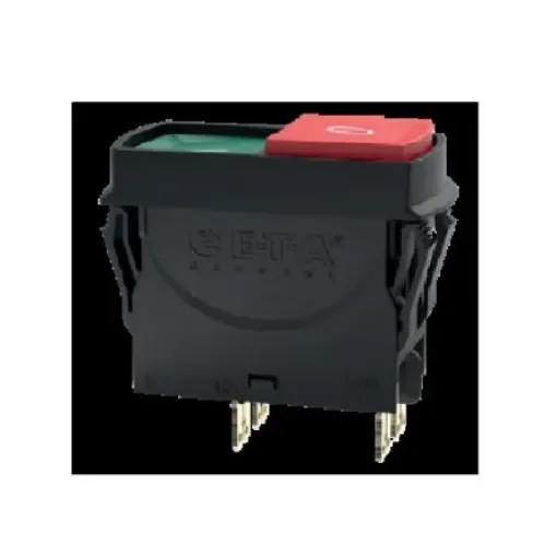 ETA Thermal Circuit Breaker - 3120-N 2 Pole 50 V DC, 240 V AC Voltage Rating, 5A Current Rating - 3120-N32F-H7T1-SGRD-5A product image