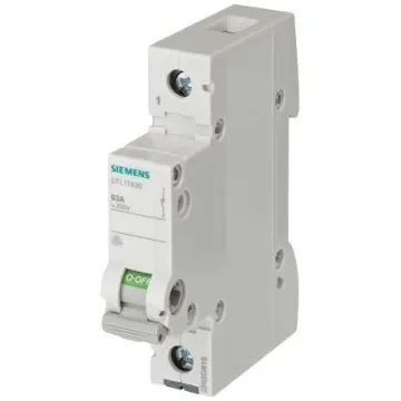 Siemens 1P Pole Isolator Switch - 63A Maximum Current - 5TL1163-0 product image