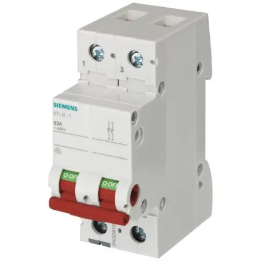 Siemens 2P Pole Isolator Switch - 100A Maximum Current - 5TL1291-1 product image