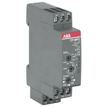 ABB CT-C Series DIN Rail, Snap-On Timer Relay, 12 - 240V ac, 2-Contact, 0.05 s - 100h, SPDT - 1SVR508020R1100  CT-MFC.21 product image