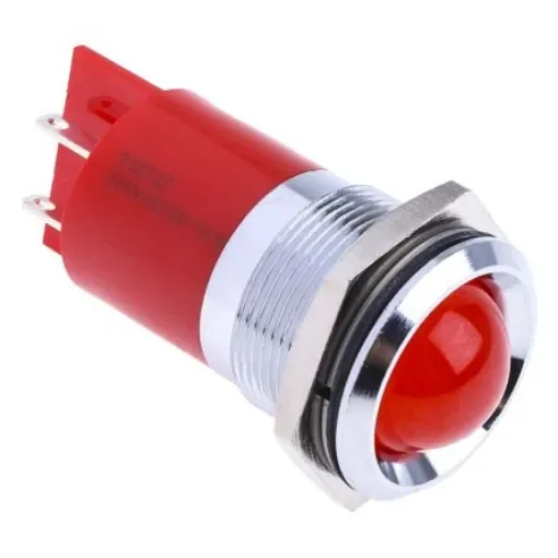 RS PRO Red Panel Mount Indicator, 230V ac, 22mm Mounting Hole Size - 210737 product image