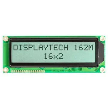 Displaytech 162M FC BC-3LP 162M Alphanumeric LCD Display, White on, 2 Rows by 16 Characters, Transflective product image
