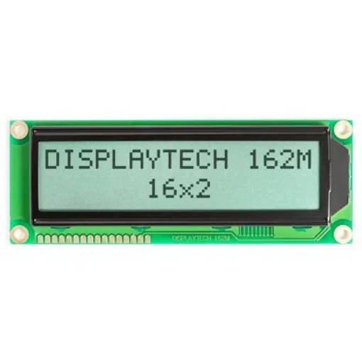 Displaytech 162M FC BC-3LP 162M Alphanumeric LCD Display, White on, 2 Rows by 16 Characters, Transflective product image