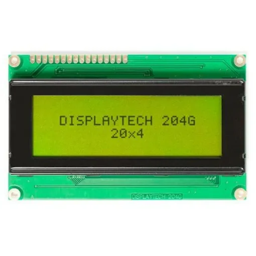 Displaytech 204G BC BW 204G Alphanumeric LCD Display, Yellow-Green on, Transflective product image