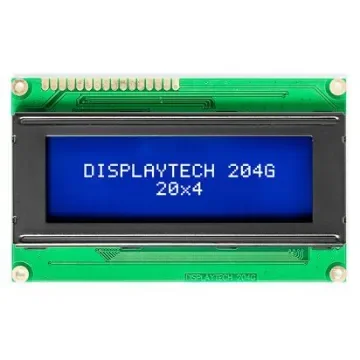Displaytech 204G CC BC-3LP 204G Alphanumeric LCD Display, Yellow-Green on, Transmissive product image